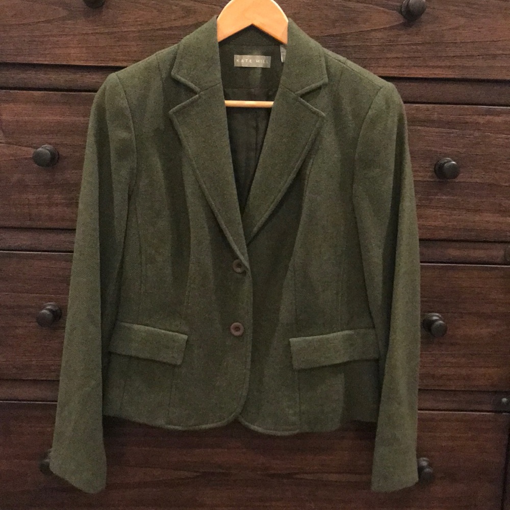 Kate Hill green polyester blazer size 6